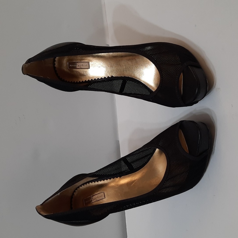 REPORT SIGNATURE BLACK JUNO NET PLATFORM HEELS SZ 8.5.